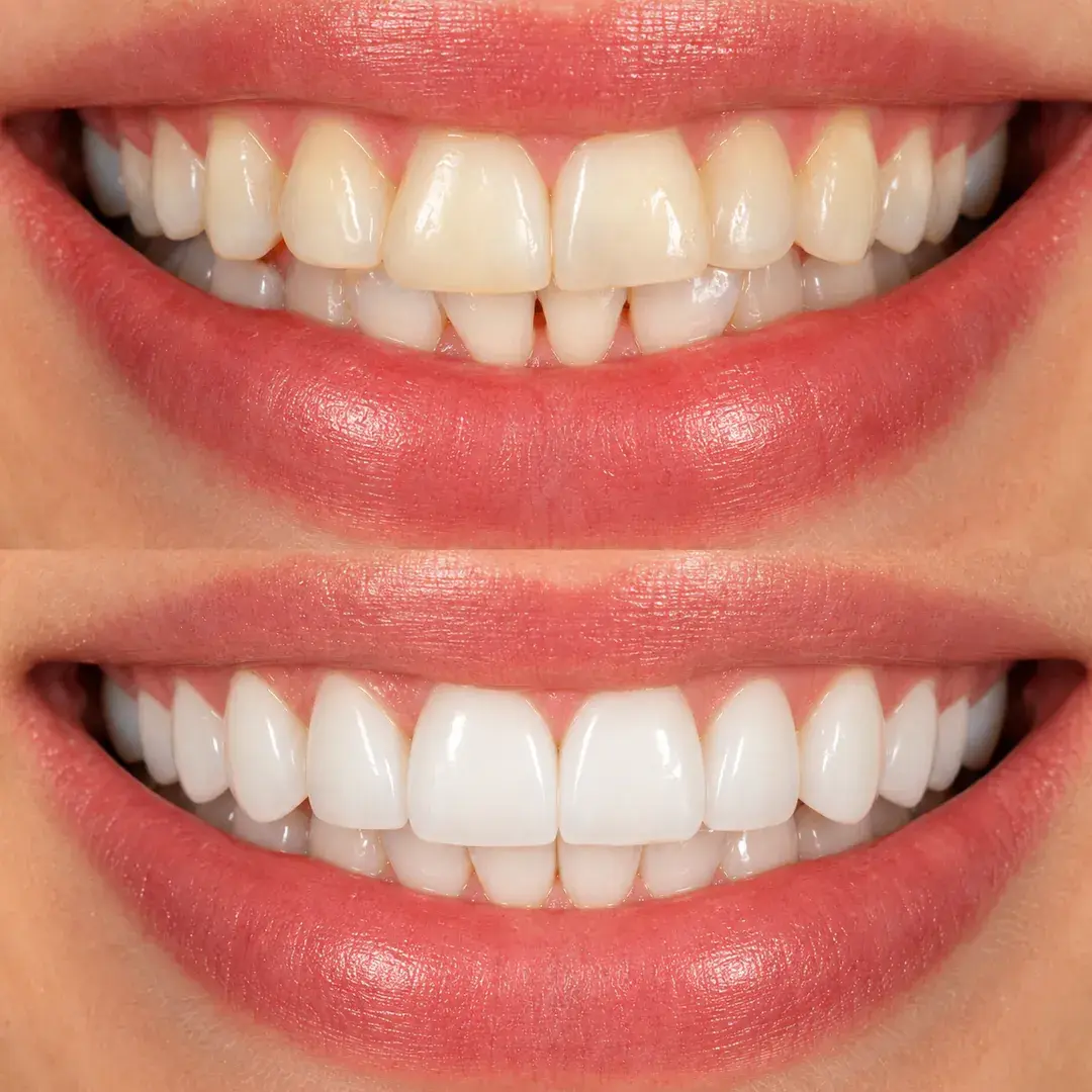 Composite bonding before and after